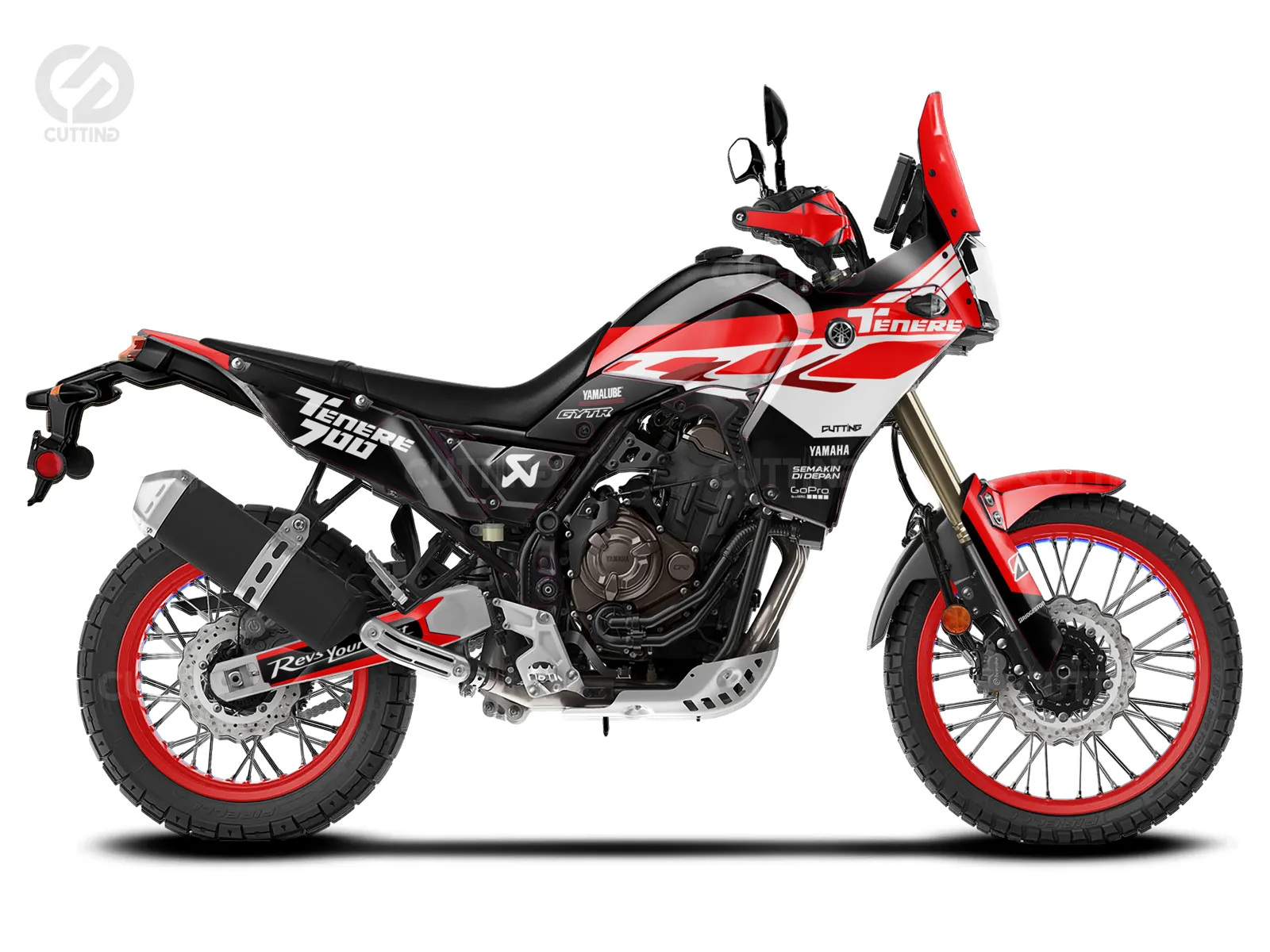 KIT DÉCO YAMAHA TENERE 700 YAM RED